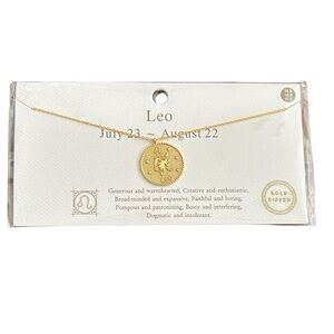 Wantable Gold Dipped Leo Zodiac Necklace
